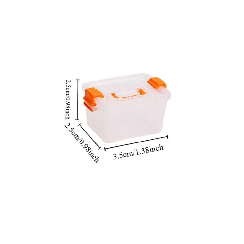 5pcs Nail Art Box Mini Storage Box Transparent Dustproof Beading Storage Case Waterproof Plastic Mini Storage Drawer Ornament
