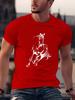 Neues Sommer Herren Reine Baumwolle High-End Lässig Locker Pferderennen Muster Bedruckt Rundhals Kurzarm T-Shirt Übergröße Top