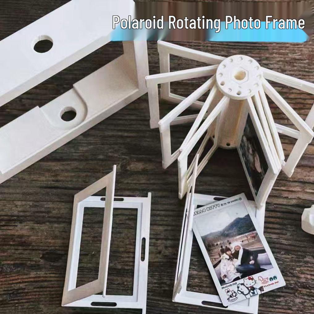Polaroid Rotating Photo Album Frame: Automatic Page-Turning Display for 3-Inch Photos
