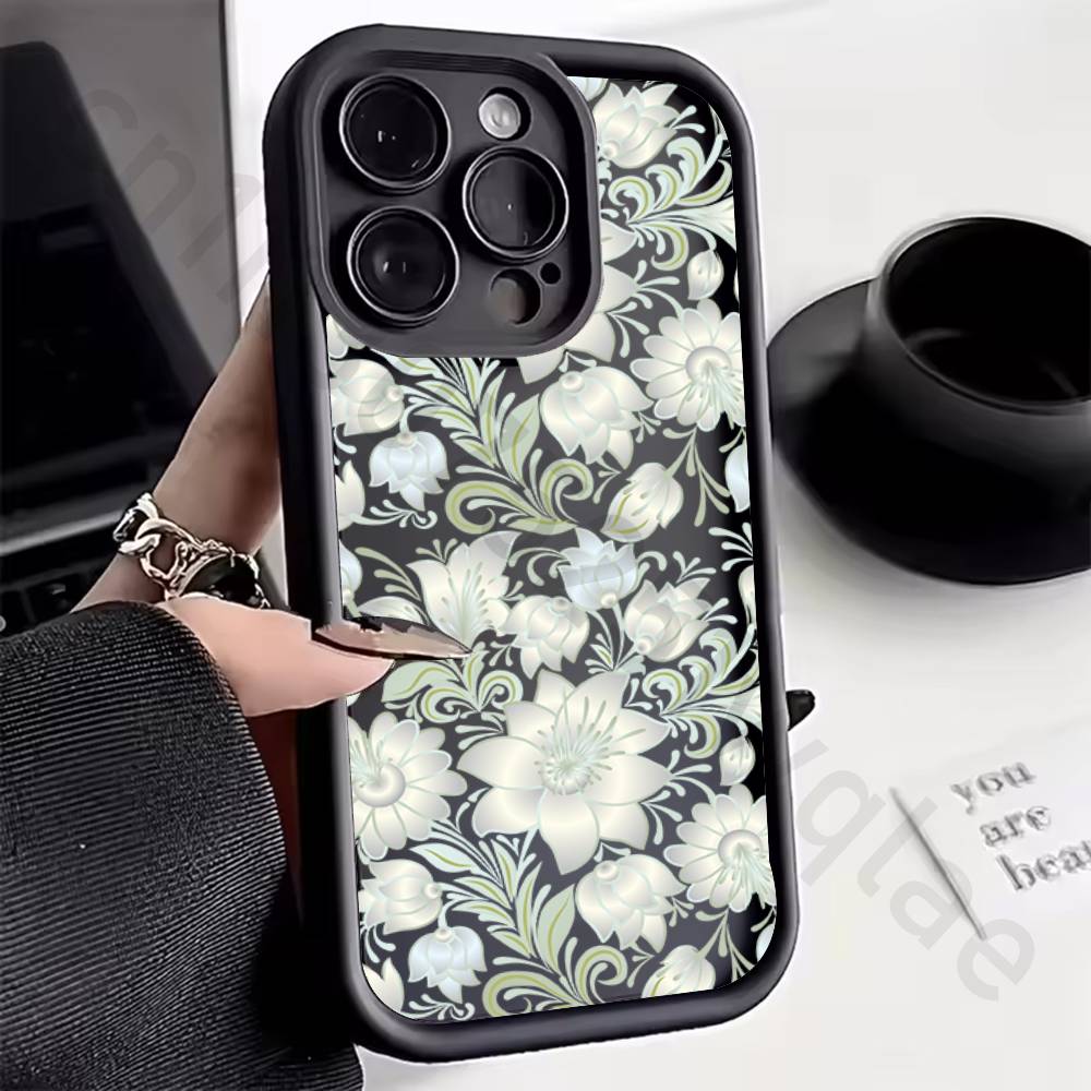 Flower Silicone Case For iPhone 13 11 15 17 12 14 16 Pro Max 17 Air Plus SE Shockproof Soft Protective Cover
