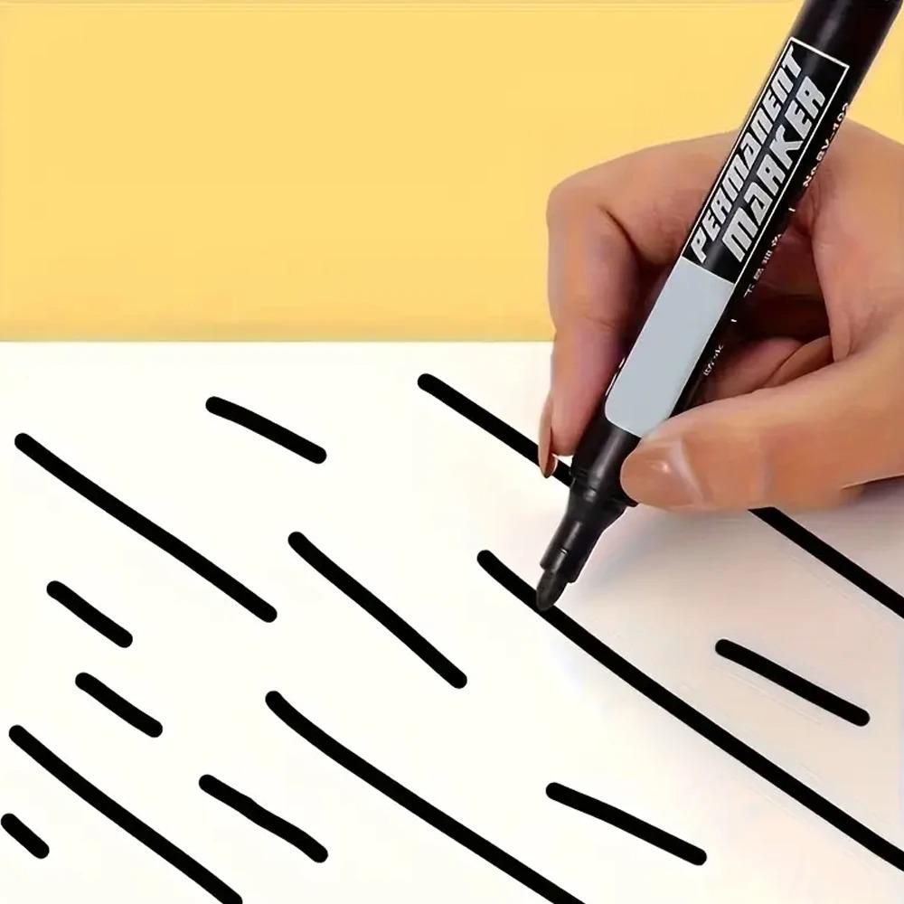1-50Pcs Waterproof Oil-based Marker Pen Quick Dry Black Blue Red Ink Permanent for Metal Glass Stationery Art School Supply