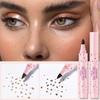 2-in-1 Natürlicher Simulations- Sommersprossen-Stempelstift Wasserdicht Langanhaltend Brauner Eyeliner Punkt Fleck Stift Gesicht Falsche Sommersprossen Eyeliner Stift Make-up