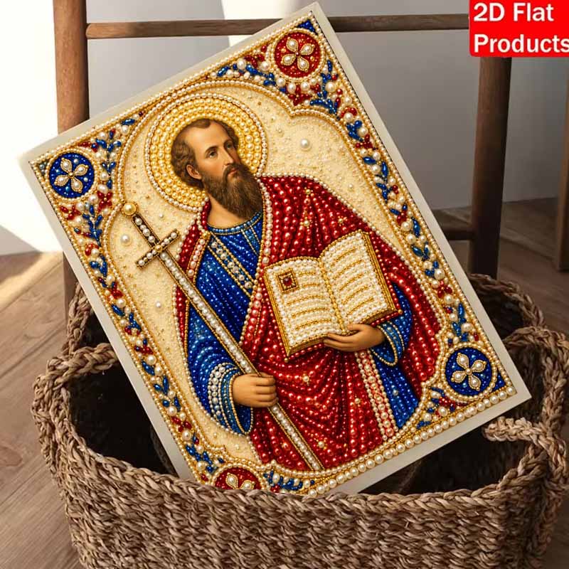 DIY 3D Pearl Diamond Painting Art Set Saint Apostle Religious Portrait Home Decor Art Set Wall Art