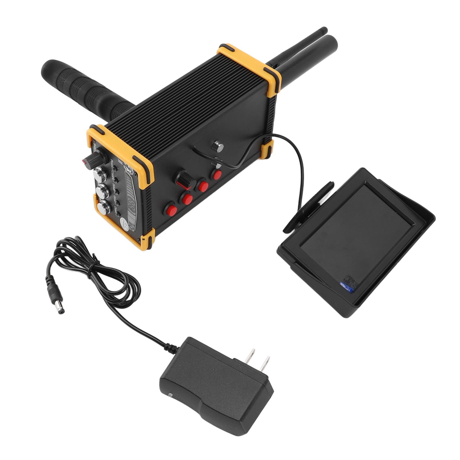 

Металлоискатель с дисплеем, диапазон 1000 м, глубина 30 м, чувствительный ручной подземный искатель сокровищ жёлтый