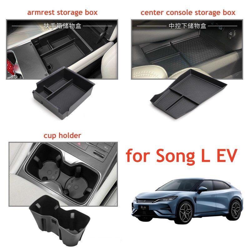 For BYD SONG L EV 2024 2025 Armrest Storage Box Cup Holder 2025 2024 Car Interior Accessories