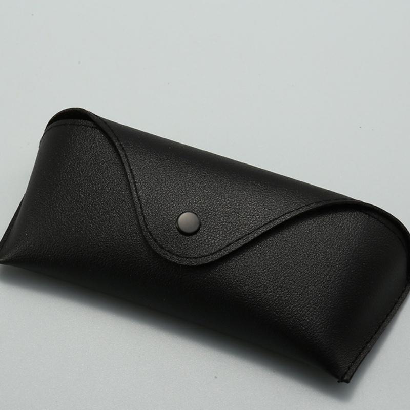 Brillendoos Effen Kleur High-end Leer Zonnebril Myopie Brillen Drukbestendige Zonnebril Dozen Bril Tassen zwart