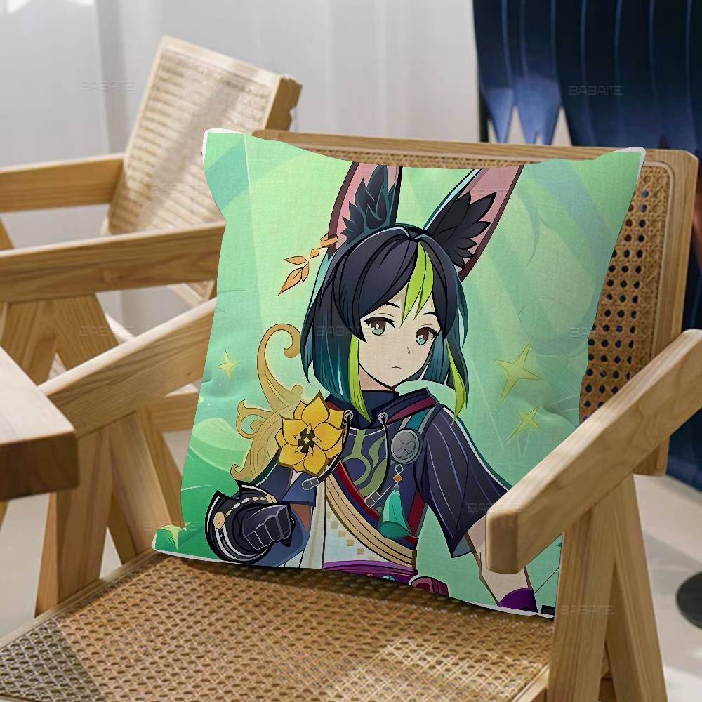 Tighnari Genshin Impact Cushion Cover Pillowcase Upholstery Sofa Throw Pillow Home Decor Pillowcas
