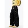 Graffiti Jeans Men Women Straight Leg Loose Flared Wide Pants American Style Cleanfit