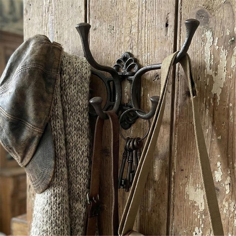 Practical Wall Mounted 3 Hook Hanger For Clothes Storage Clothing Key Coat Organizer For Entryway Closet Or Offices