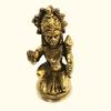 Hanuman-Idol mit Gada im Sitzen Messingmetall-Statue - 5 Zoll