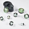 Unique Jellyfish Pattern Glass Ear Stretcher Handcrafted Expander Body Piercings Suitable for Comfortable All Day Wear