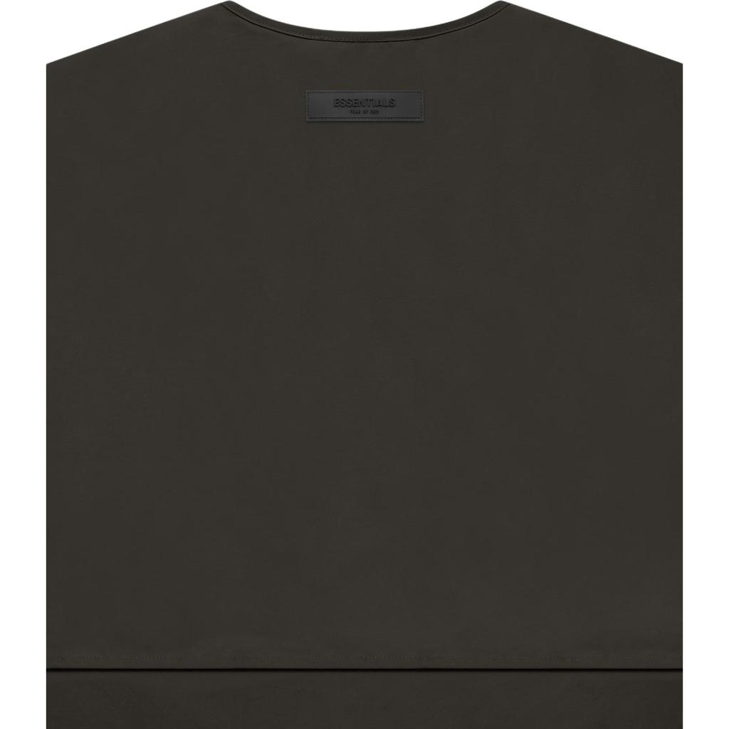 Fear of God Essentials Fall/Winter 2022 V-Neck Sleeveless Vest Unisex Outerwear Off-Black Grey FOG-FW22-255