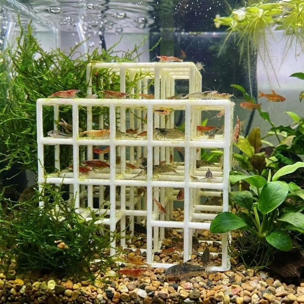 Grid Multi-level Fish Tank Hideout 3D Printed Betta Shelter Cave  For Shrimp Habitat