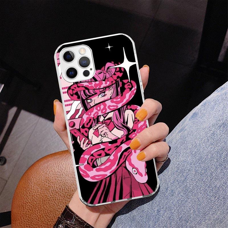 

Brokenhearted Anime Girl Phnoe Case for Iphone 17 Air 16 16E 11 12 13 Mini 14 Plus 15 Pro Max 7 8 + SE 2020 Phone Cover Coque 16 iPhone 17 Pro