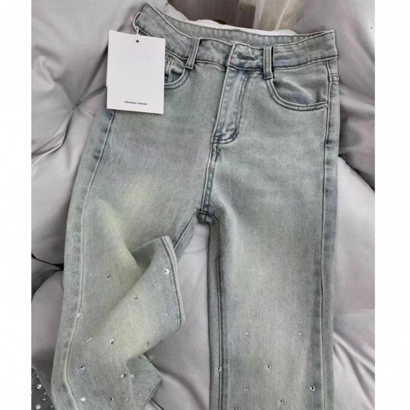 2025 Damen Hellblaue High Waist Micro Flare Jeans - Schlankmachender & Vielseitiger Retro-Trend.