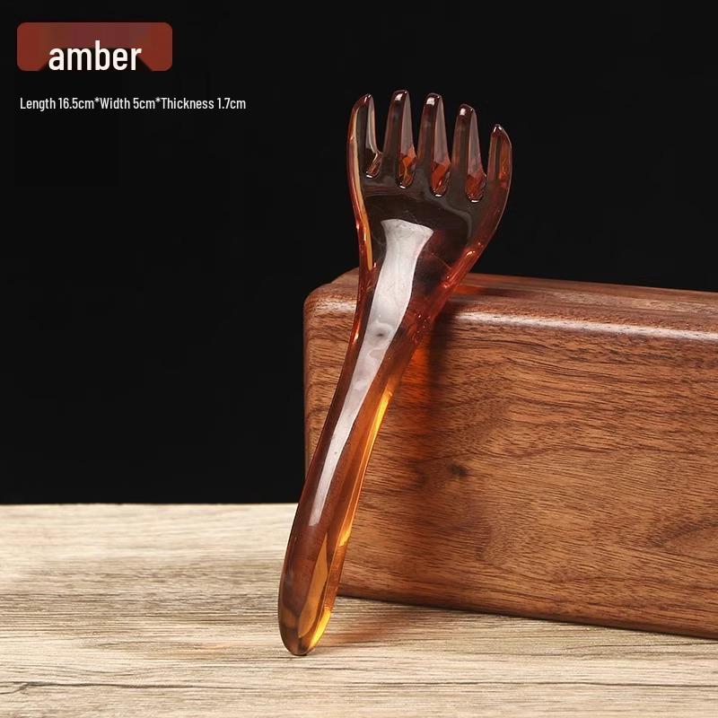 4-in-1 Sandalwood Comb: Head, Face, Eye, Scalp Massage & Gua Sha Therapy