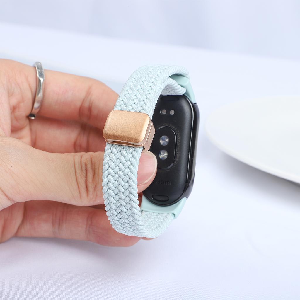 Magnetic Braided strap for Xiaomi Mi Band 10 Accessories breathable nylon Bracelet belt pulseira correas for Xiaomi Mi band 9 8