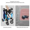 Elderly Disabled Rehabilitation Walking Assist Rollator Household Aluminum Alloy Walker Foldable Pulley Training Mobility Aid