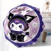 Kuromi, DecoArt Automatic Open/Close Umbrella-Cute Umbrella with Cute Design, Portable 3-Fold Compact Umbrella for Men & Women, Halloween Ch