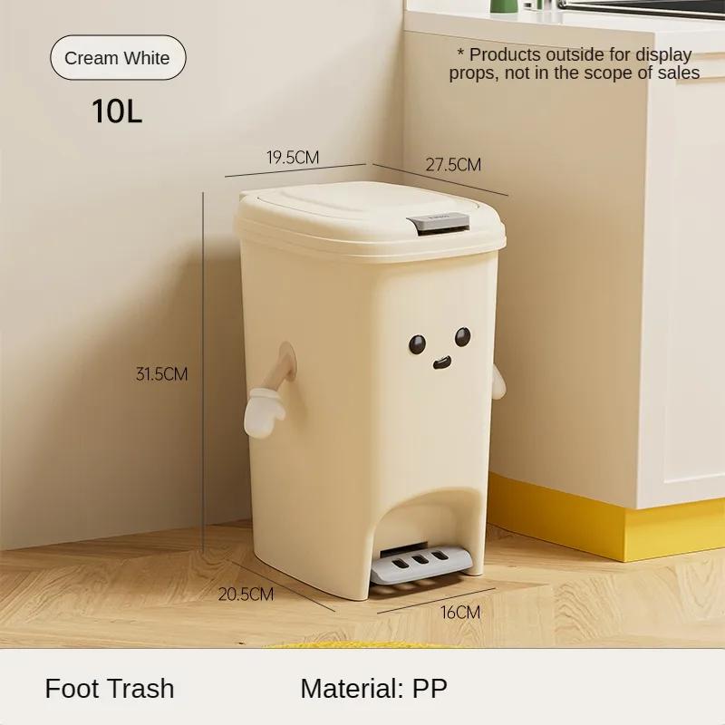 

Мусорное ведро с двойной педалью 10 л/20 л с крышкой для кухни, гостиной, ванной, туалета, сделай сам, симпатичное, креативное, ножное/нажимное, большой емкости 10L