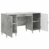 Desk with Door Concrete Grey 142.5 x 50 x 75 cm Particleboard