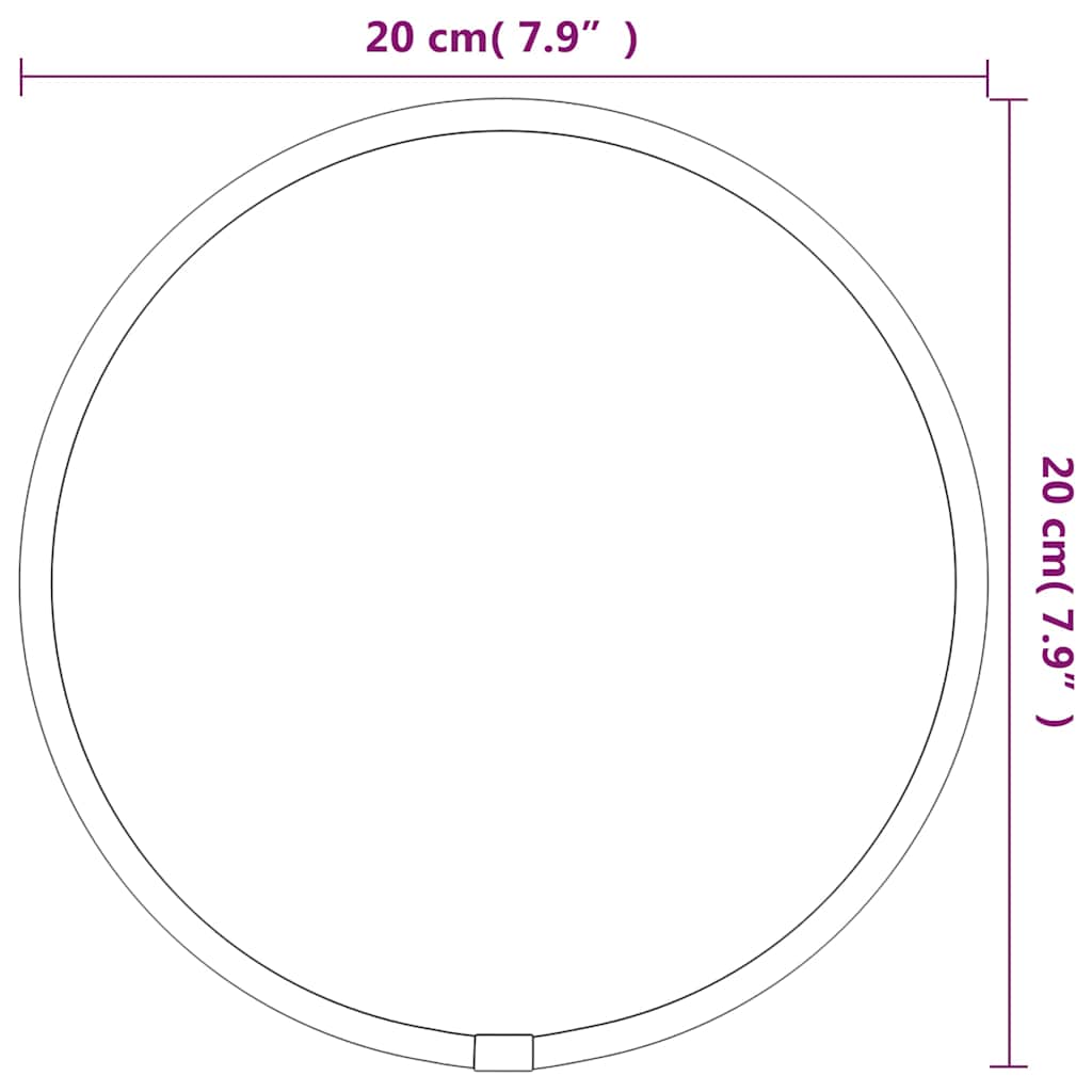Vidaxl Lustro Ścienne, Złote, Ø 20 Cm, Okrągłe