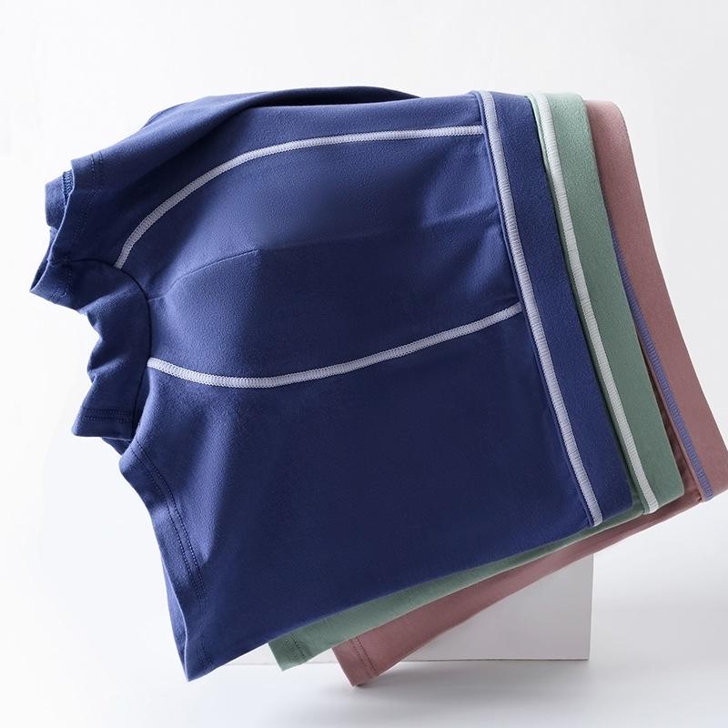 Men's Underwear Pure Cotton Four Cornered Underwear Antibacterial Inner Crotch Loose and Breathable Large Size Flat Corner Shorts