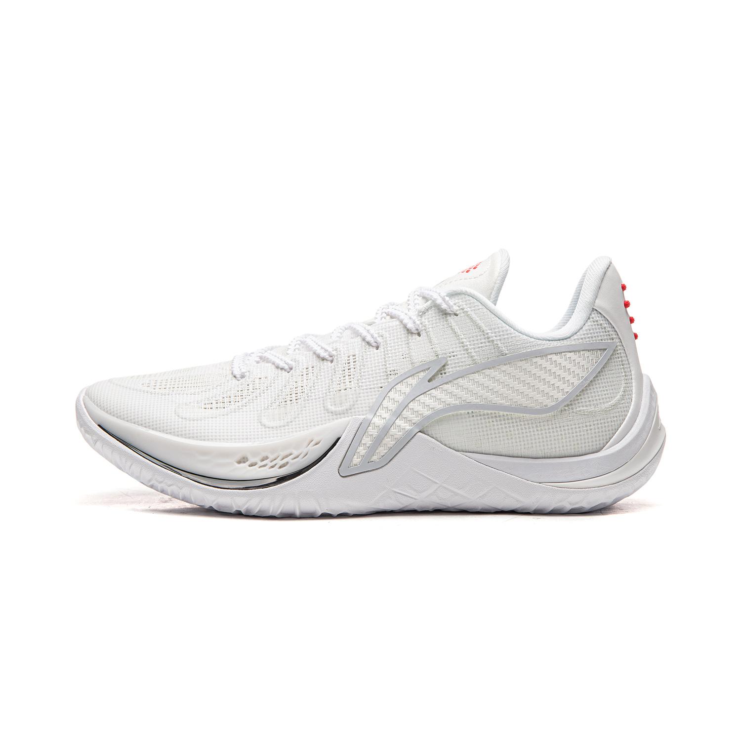 

Li Ning Sonic 14 Cushioning Slip Resistant Breathable Rebound Grip Low top Basketball Shoes Men s Standard White ABAW015-2 41
