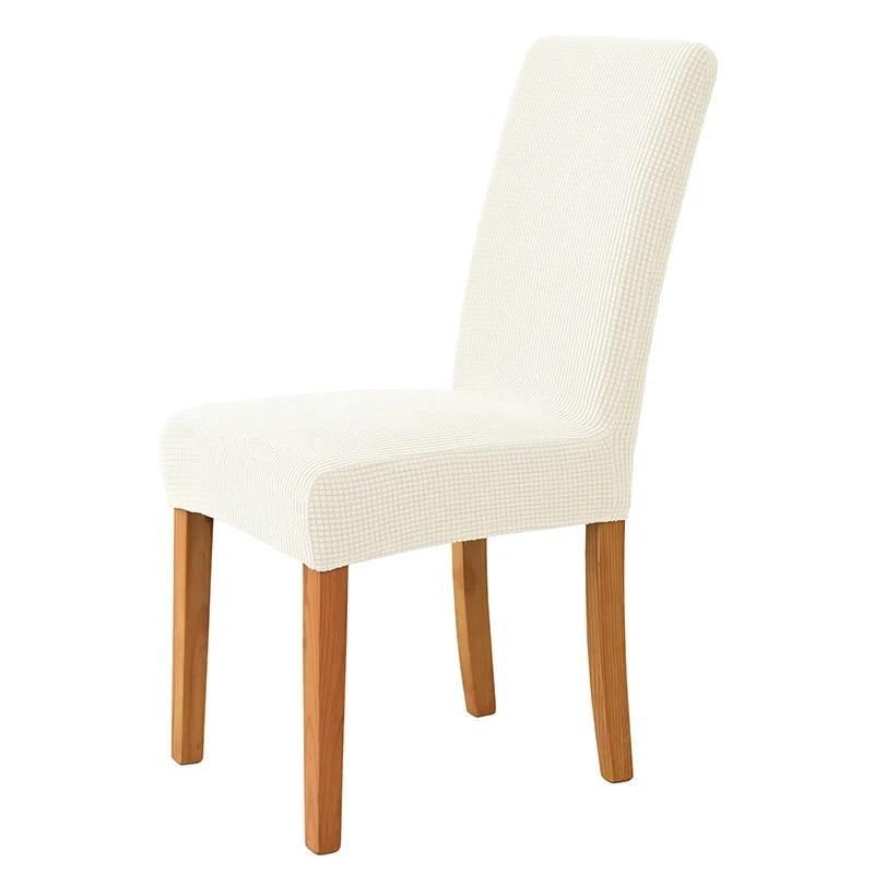 Jacquard Corn Kernel Fabric Chair Cover Universal Size Cheap Chair Covers Stretch Seat Slipcovers for Dining Room Home Decor 1PC
