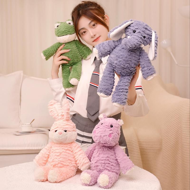 Small Elephant Rabbit Doll Plush Toy Frog Hippo Doll Girl Soothing Ragdoll Valentine's Day Gift