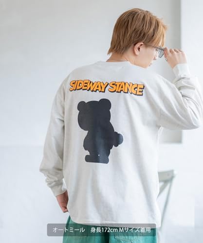 [IMPROVES] [SIDEWAYSTANCE] Silhouette Downer Bear Long Sleeve T-Shirt