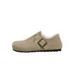 [Vor Ort] Sanxi gleiche Ganzleder Innen-Höhenerhöhung Birkenstocks Damen Weichsohle Retro Ein-Riemen Vollabdeckung Birkenstocks