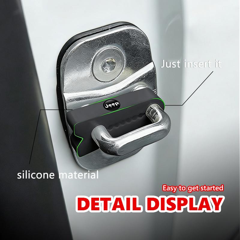 Car Door Lock Buffer Deaf Seal Deadener Silicone Sound Damper Accessories For Jeep Compass Renegade Cherokee Wrangler JK Patriot AMO1