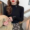 Lace Lace Semi-turtleneck Bottoming Top Womens Autumn and Winter Foreign Style Updated Knitted Versatile Top