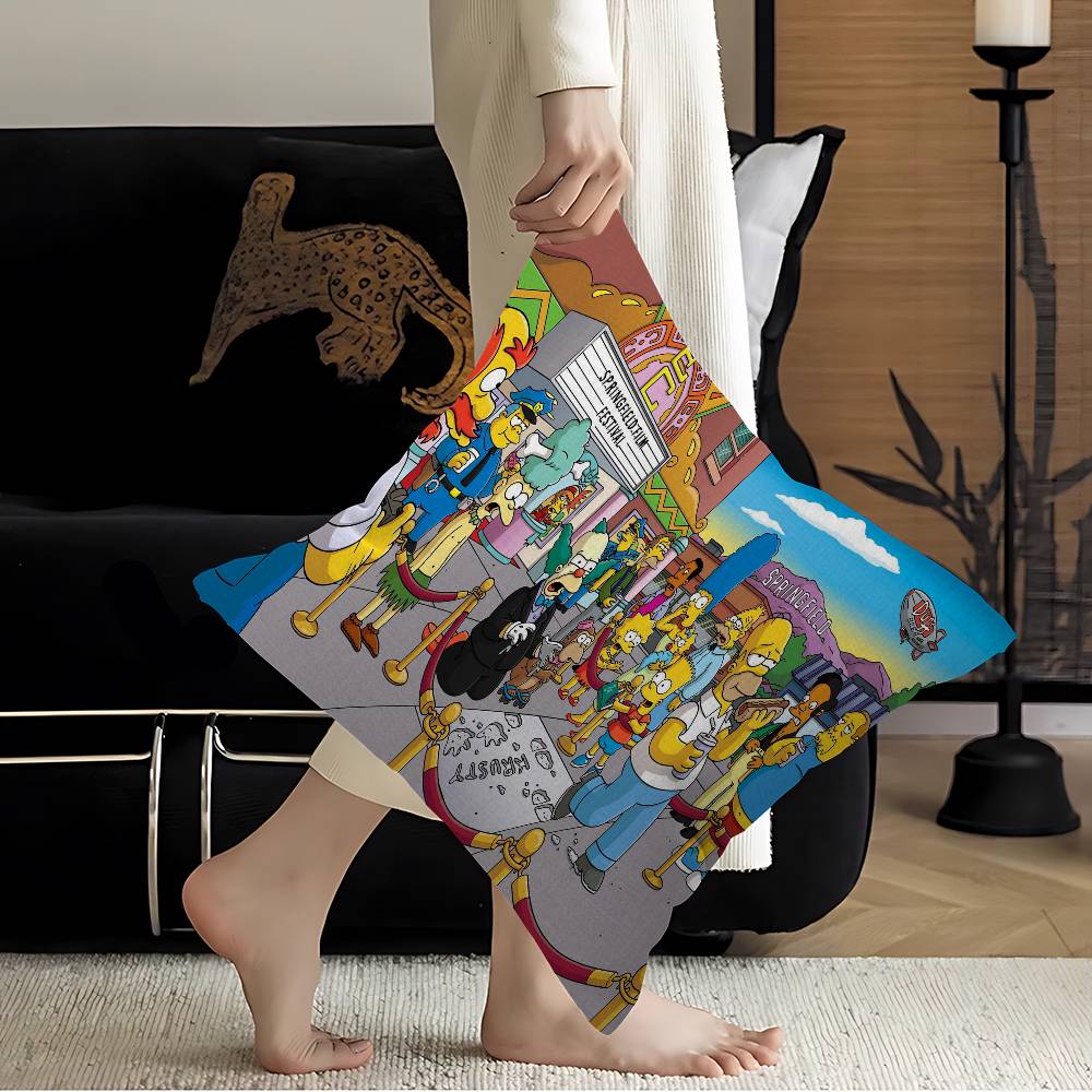 Cartoon cool The S-Simpsons Cushion Cover Polyester Sofa Cushions Decorative Throw Pillows Home Decoration Pillowcover