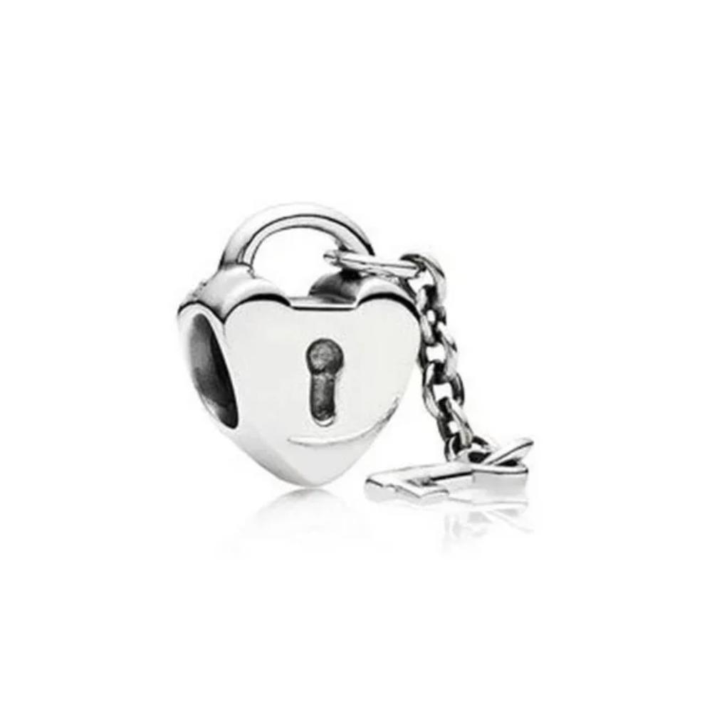 925 Silver Locks Keys Treasure Box Pendant Charm Bracelet Valentine Gift Jewelry Fashion New