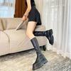 Fashion Platform Round Toe Middle Heel Women's Long Boots Goth Spring Autumn Comfortable and Elegant Sale Ladies Knee High Shaft Shoes