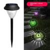 Outdoor Solar Pathway Lights RGB Color Changing Projection Dusk to Dawn for Yard Walkway Landscape Decoration