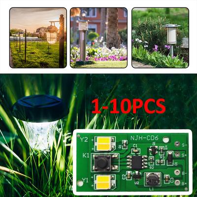 1-10PCS Solar Controller Charging Street Light Switch Circuit Board 8 Lighting Modes Two Light Colors For 1.2V NiMH Battery
