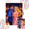 Diamond Painting Kit 5D Full Round Diamond DIY Crafts Home Decoration Creative Gift Princess Aurora Prince Charming Ballroom Waltz Dancing