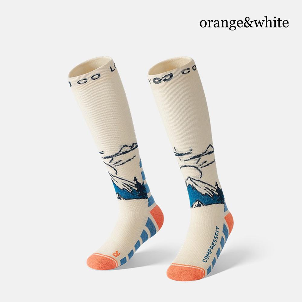 

Детские носки для катания на лыжах из шерсти мериноса для девочек и мальчиков, теплые толстые дышащие носки для катания на лыжах и сноуборде M оранжевый/белый