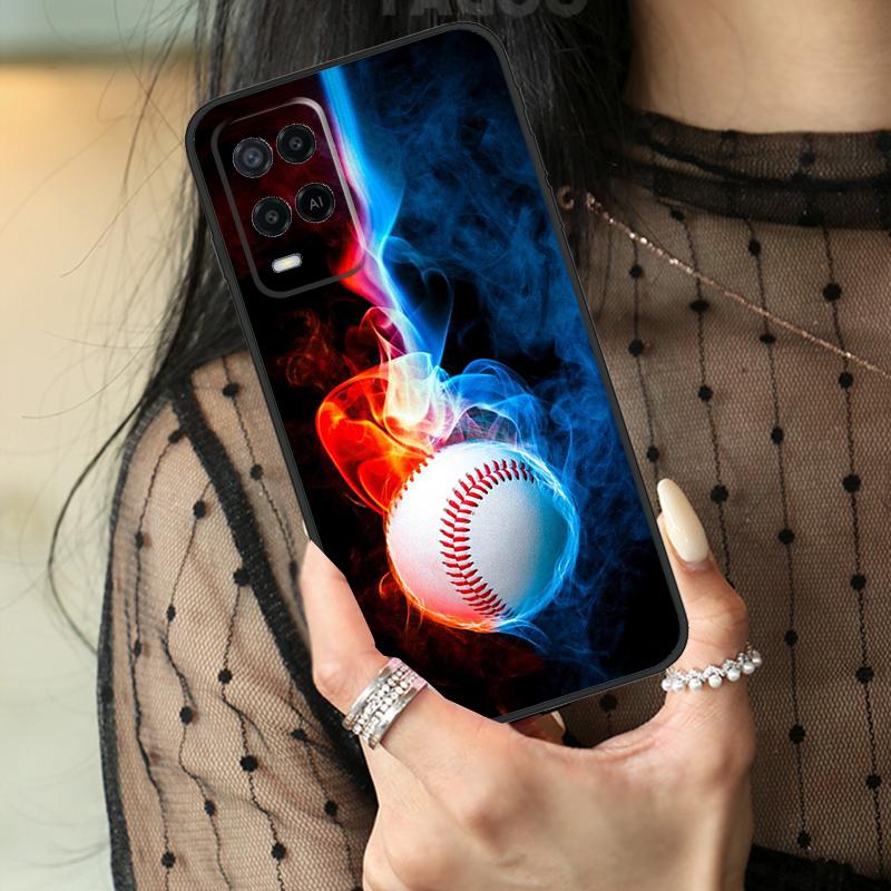 Baseball Case For Oppo A5 Pro A15 A17 A57 A77 A18 A38 A58 A78 A98 A94 A74 A54 A40 A60 A80 A96 A76 A16