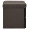 VidaXL Foldable Storage Bench Dark Brown 76x38x38 Cm Faux Linen, Brown, Faux Linen (100% Polyester), MDF