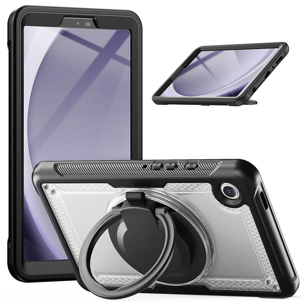 For Samsung Galaxy Tab A9 (SM-X110/X115/X117) Case Rotating Kickstand PC+TPU Shockproof Tablet Cover
