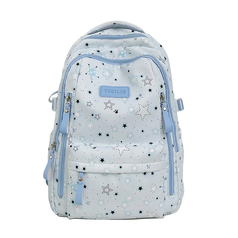 Backpack Korean Version of College Wind Stars Lightweight Cute Backpack Campus Class Sweet Outdoor Travel Student Schoolbag