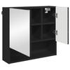 Bathroom Furniture Set 3 Pcs Black Engineered Wood & Metal