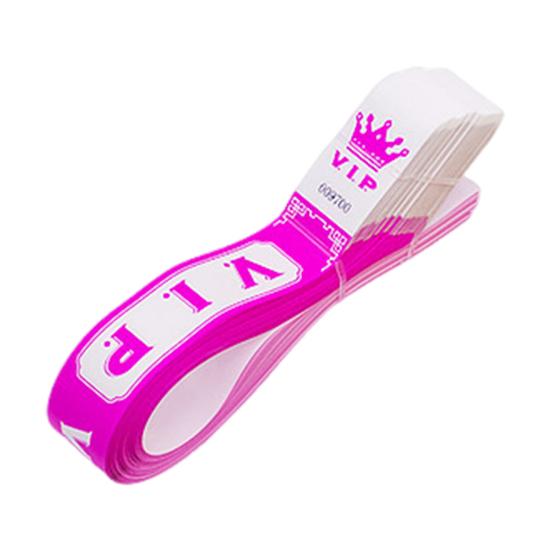 100 Pcs VIP Disposable Wristbands Waterproof Fluorescent Color Bracelets Self-Adhesive ID Wrist Bands for Events Festivals Bars Concerts