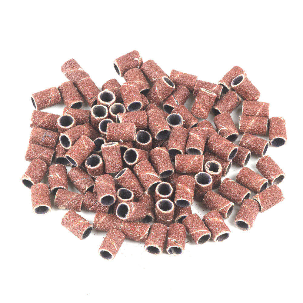 100pcs 80''/120''/180" For Nail Art Sanding Bands Gel Polish Remover Tool Accessory For Electric Nail Machine Nail Drill Bits