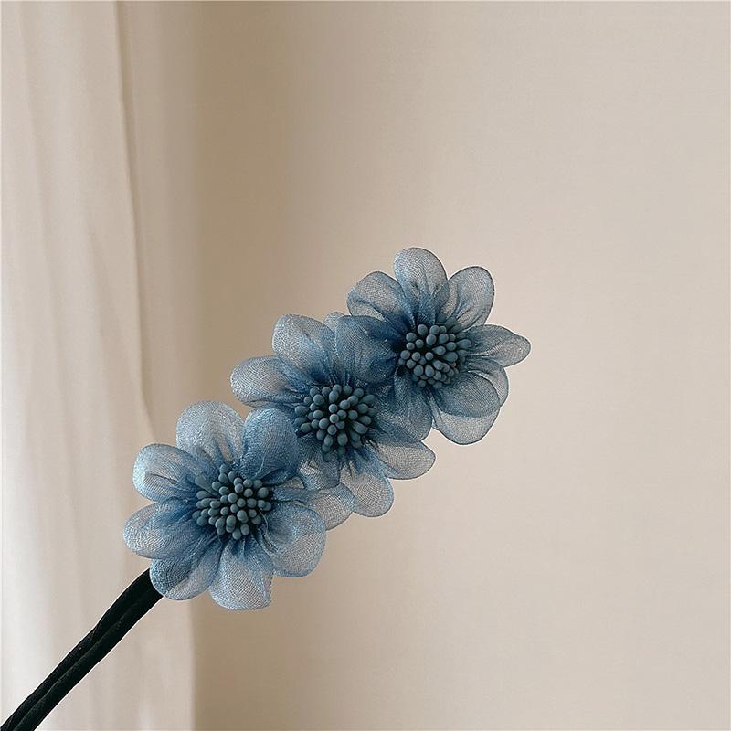 MulticolorElegant Shell Pearl Lazy Hair Curler Bow Barrettes Braided Hair Artifact Vintage Women Flower DIY Hair Maker Tools