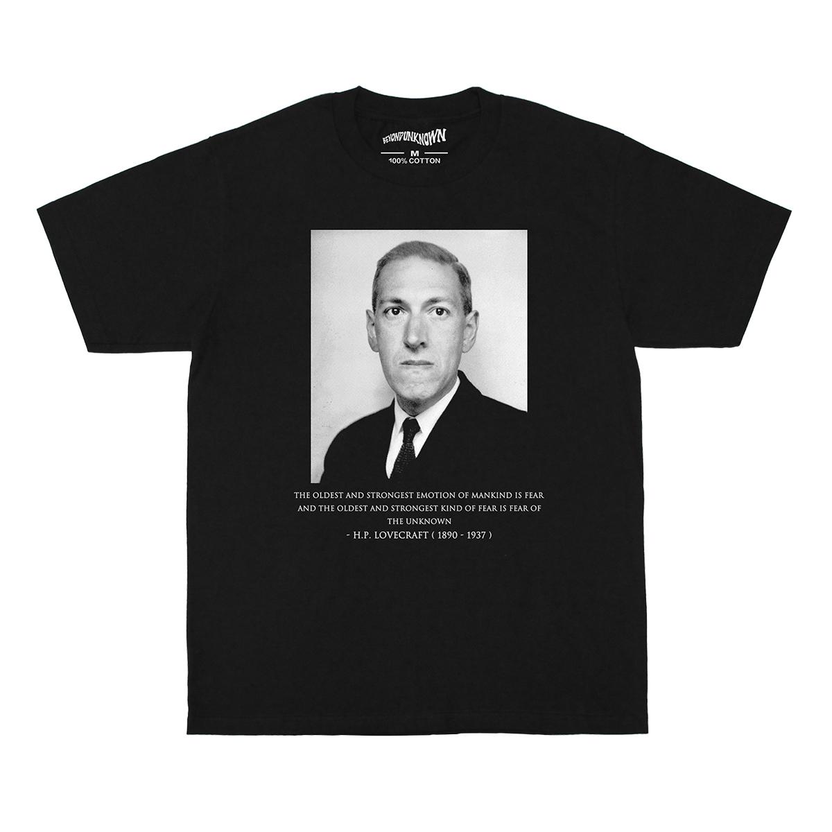 H P Lovecraft TShirt Cthulhu Mythos Horror Writer Unisexs Tops Clothes Short Sleeve Cotton Summer Loose Printed Clothing Shirts S